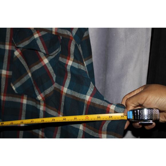 Wrangler Plaid Button Down Long Sleeve Shirt 5XL - Picture 2 of 6